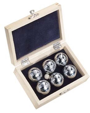 Mini-Boule-Set mit 6 Kugeln